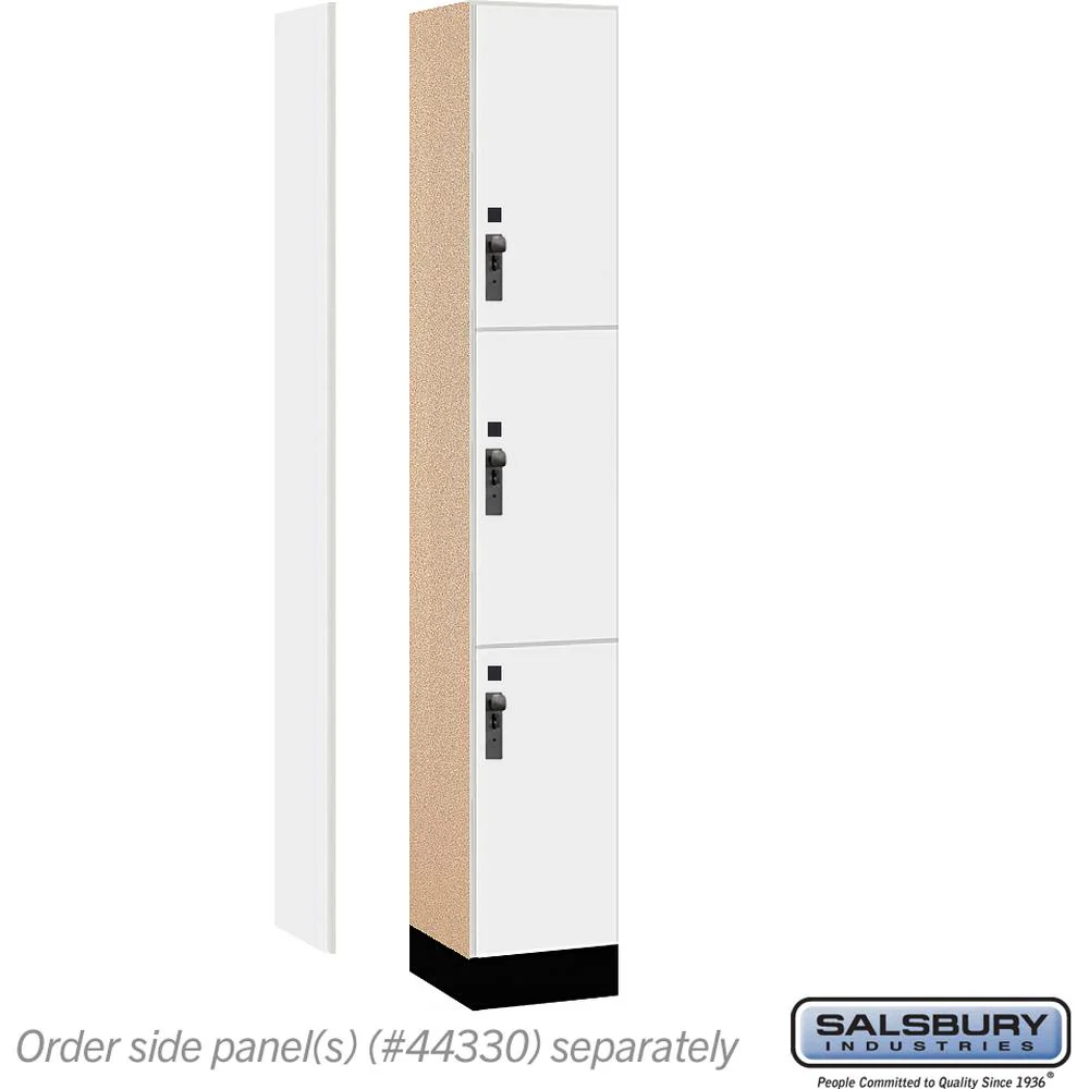 12" Wide Premier Wood Locker - Triple Tier-1 Wide - 6 Feet High - 15" Deep by Salsbury - Image 2
