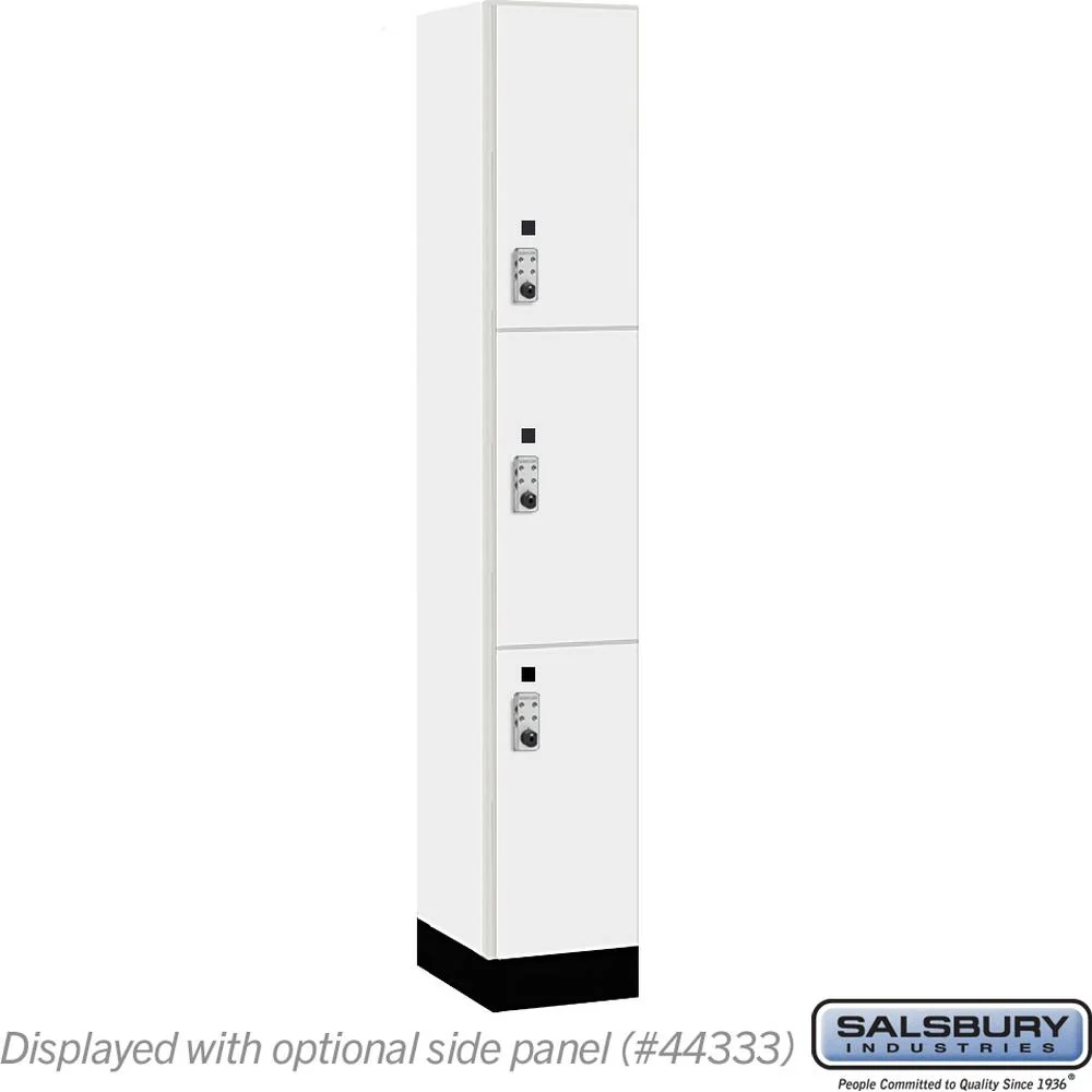 12" Wide Premier Wood Locker - Triple Tier-1 Wide - 6 Feet High - 18" Deep by Salsbury - Image 12