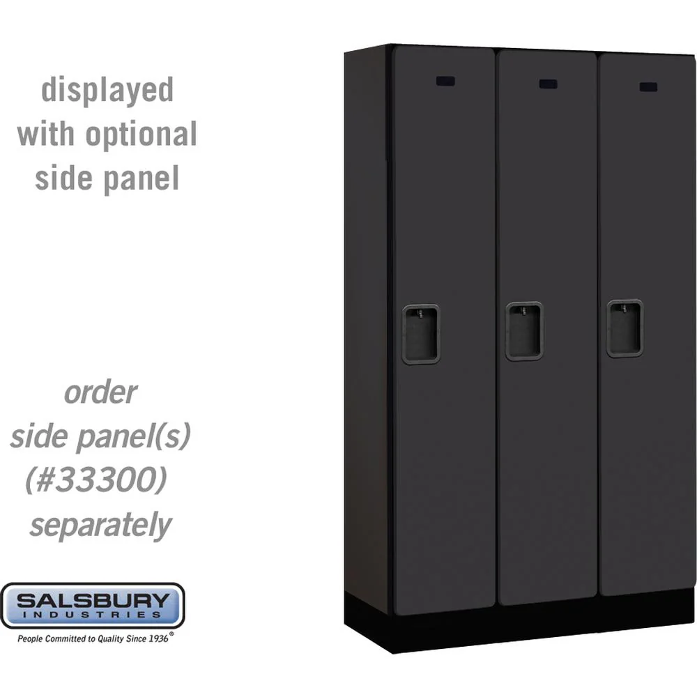 12" Wide Single Tier Designer Wood Locker - 3 Wide - 5 Feet High - 15" Deep by Salsbury