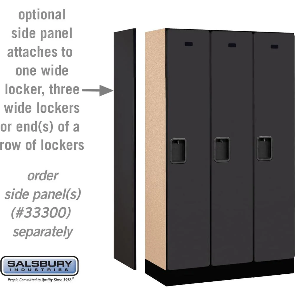 12" Wide Single Tier Designer Wood Locker - 3 Wide - 5 Feet High - 15" Deep by Salsbury - Image 2