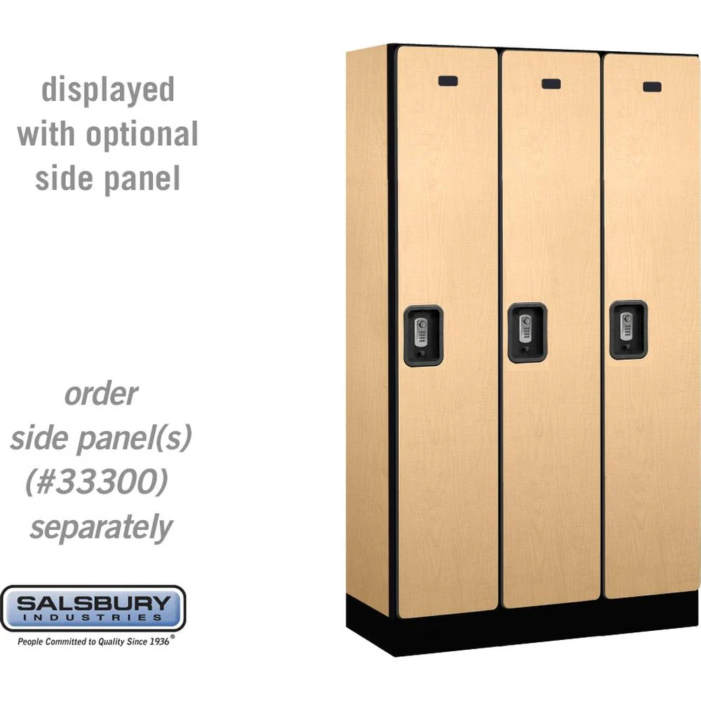 12" Wide Single Tier Designer Wood Locker - 3 Wide - 5 Feet High - 15" Deep by Salsbury - Image 36