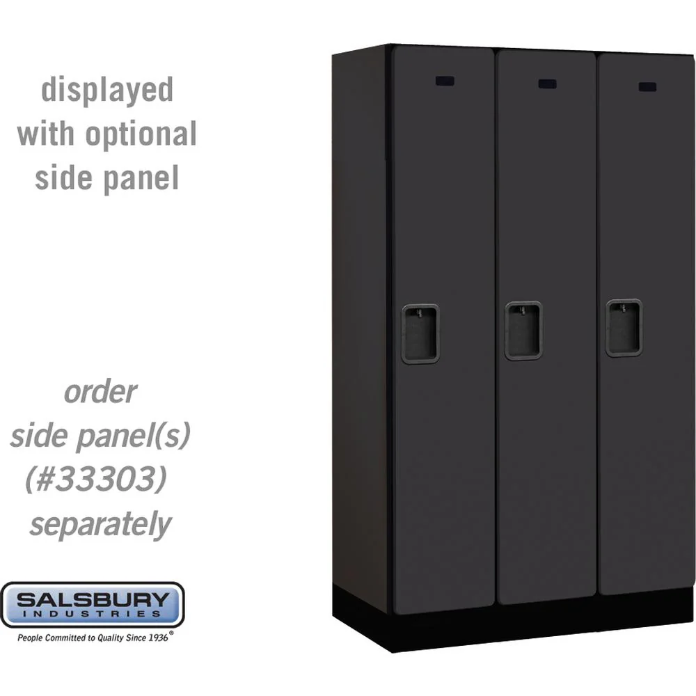 12" Wide Single Tier Designer Wood Locker - 3 Wide - 5 Feet High - 18" Deep by Salsbury