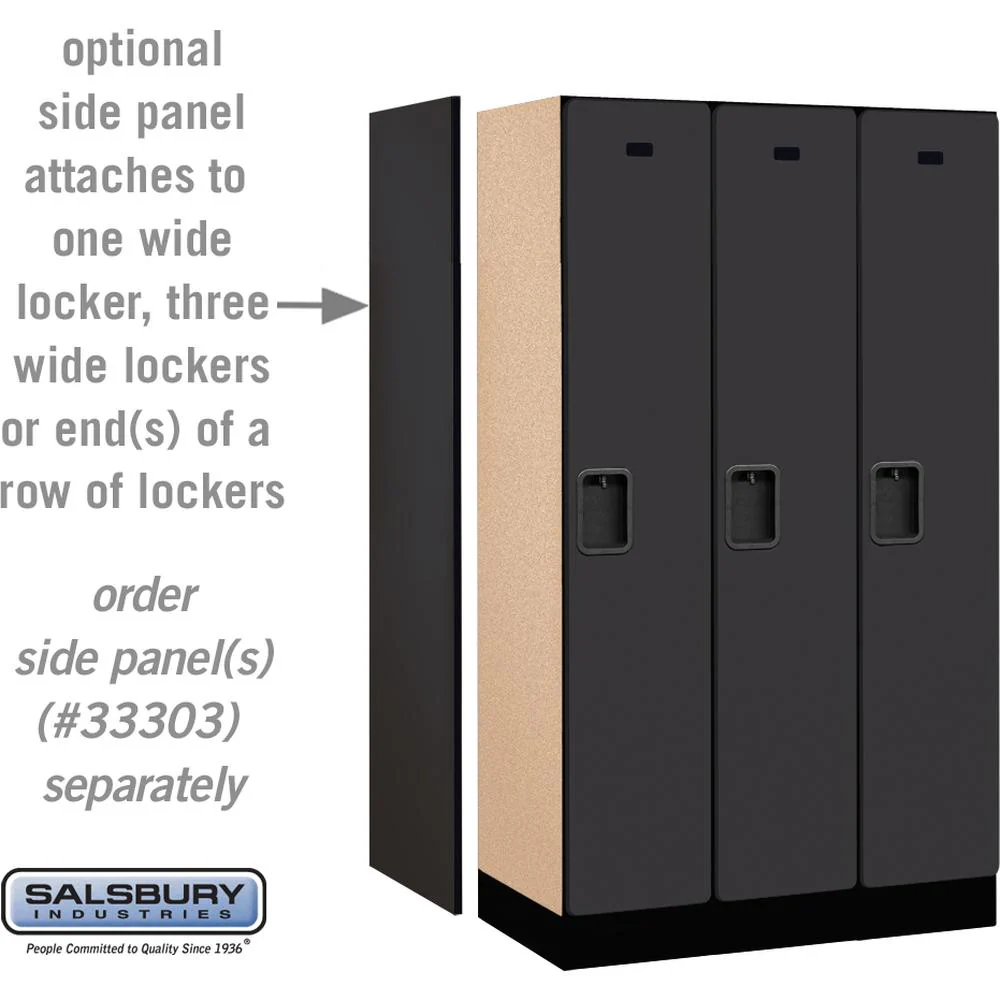 12" Wide Single Tier Designer Wood Locker - 3 Wide - 5 Feet High - 18" Deep by Salsbury - Image 2