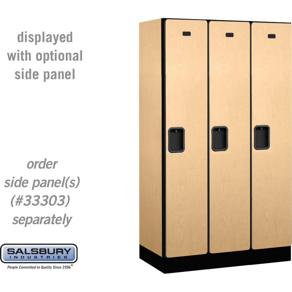 12" Wide Single Tier Designer Wood Locker - 3 Wide - 5 Feet High - 18" Deep by Salsbury - Image 32