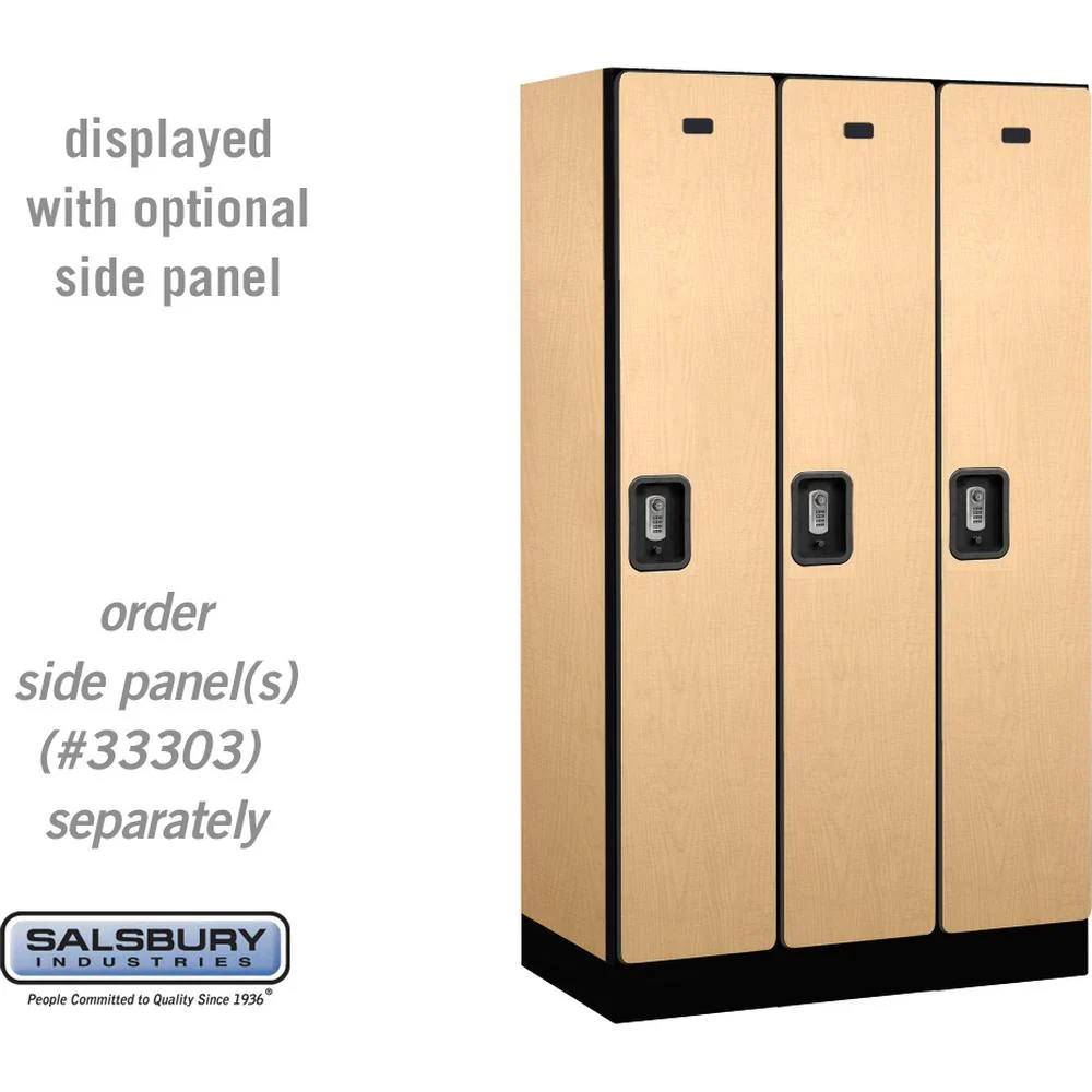 12" Wide Single Tier Designer Wood Locker - 3 Wide - 5 Feet High - 18" Deep by Salsbury - Image 36