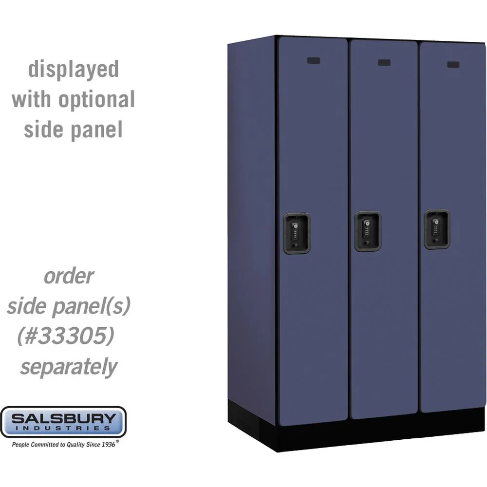 12" Wide Single Tier Designer Wood Locker - 3 Wide - 5 Feet High - 21" Deep by Salsbury - Image 14
