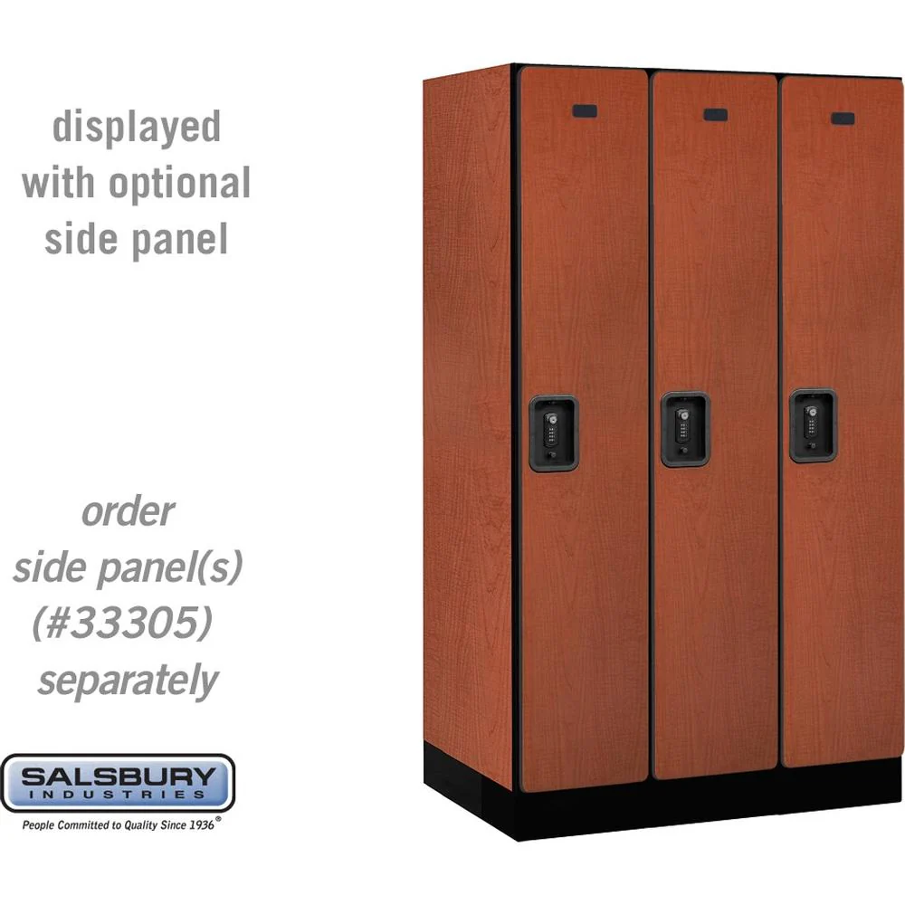 12" Wide Single Tier Designer Wood Locker - 3 Wide - 5 Feet High - 21" Deep by Salsbury - Image 19