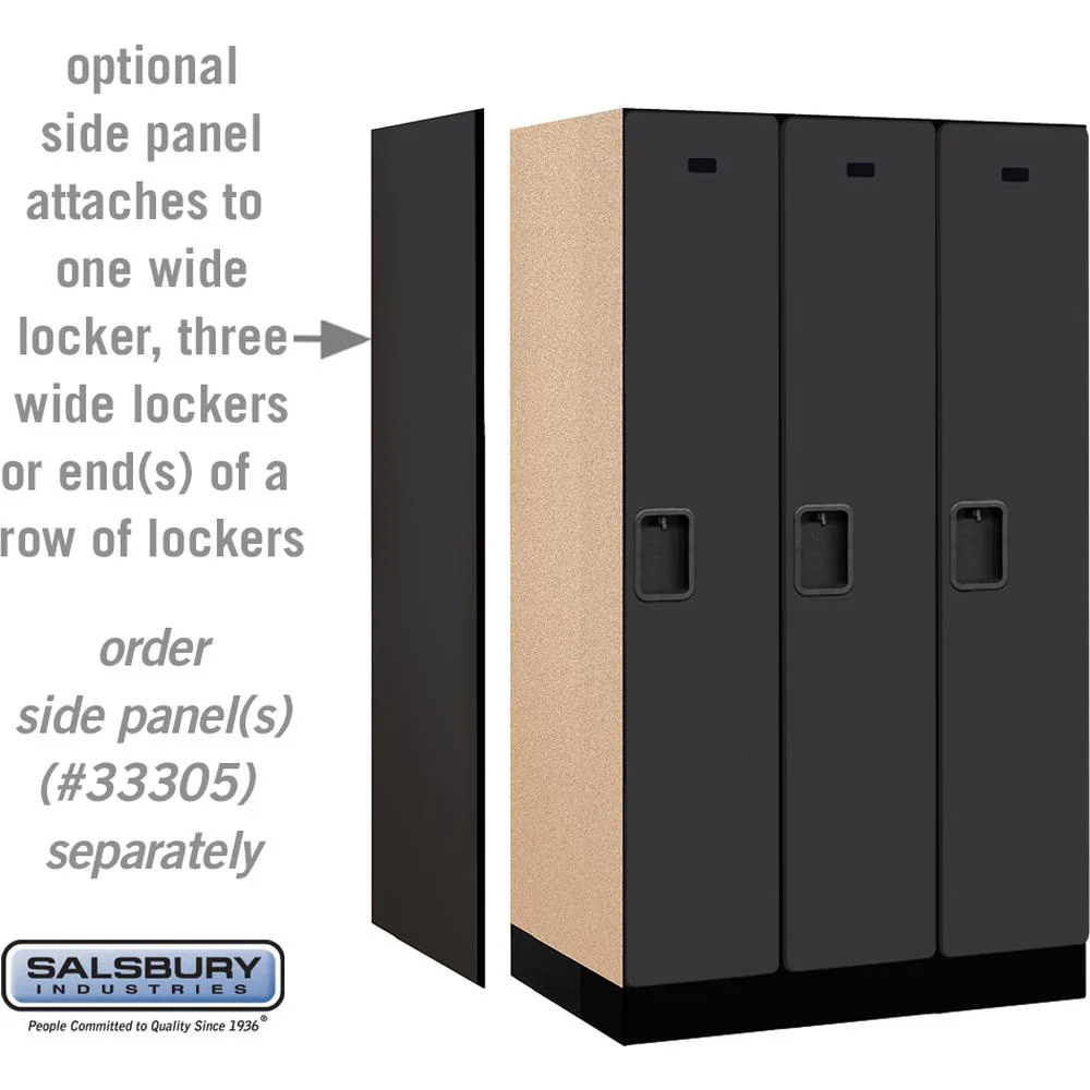 12" Wide Single Tier Designer Wood Locker - 3 Wide - 5 Feet High - 21" Deep by Salsbury - Image 2