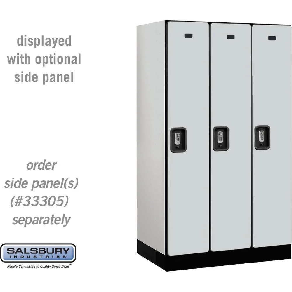 12" Wide Single Tier Designer Wood Locker - 3 Wide - 5 Feet High - 21" Deep by Salsbury - Image 26