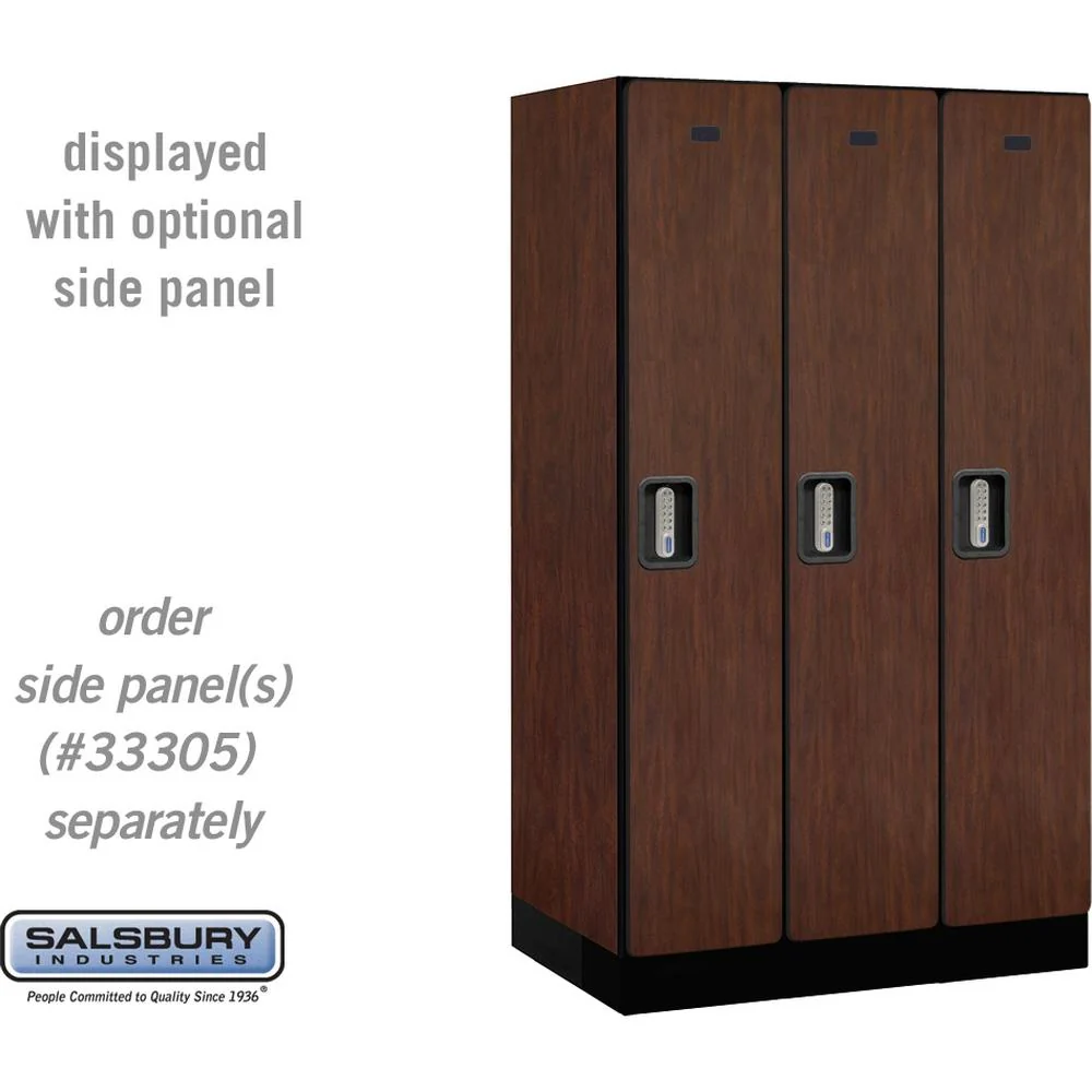 12" Wide Single Tier Designer Wood Locker - 3 Wide - 5 Feet High - 21" Deep by Salsbury - Image 30