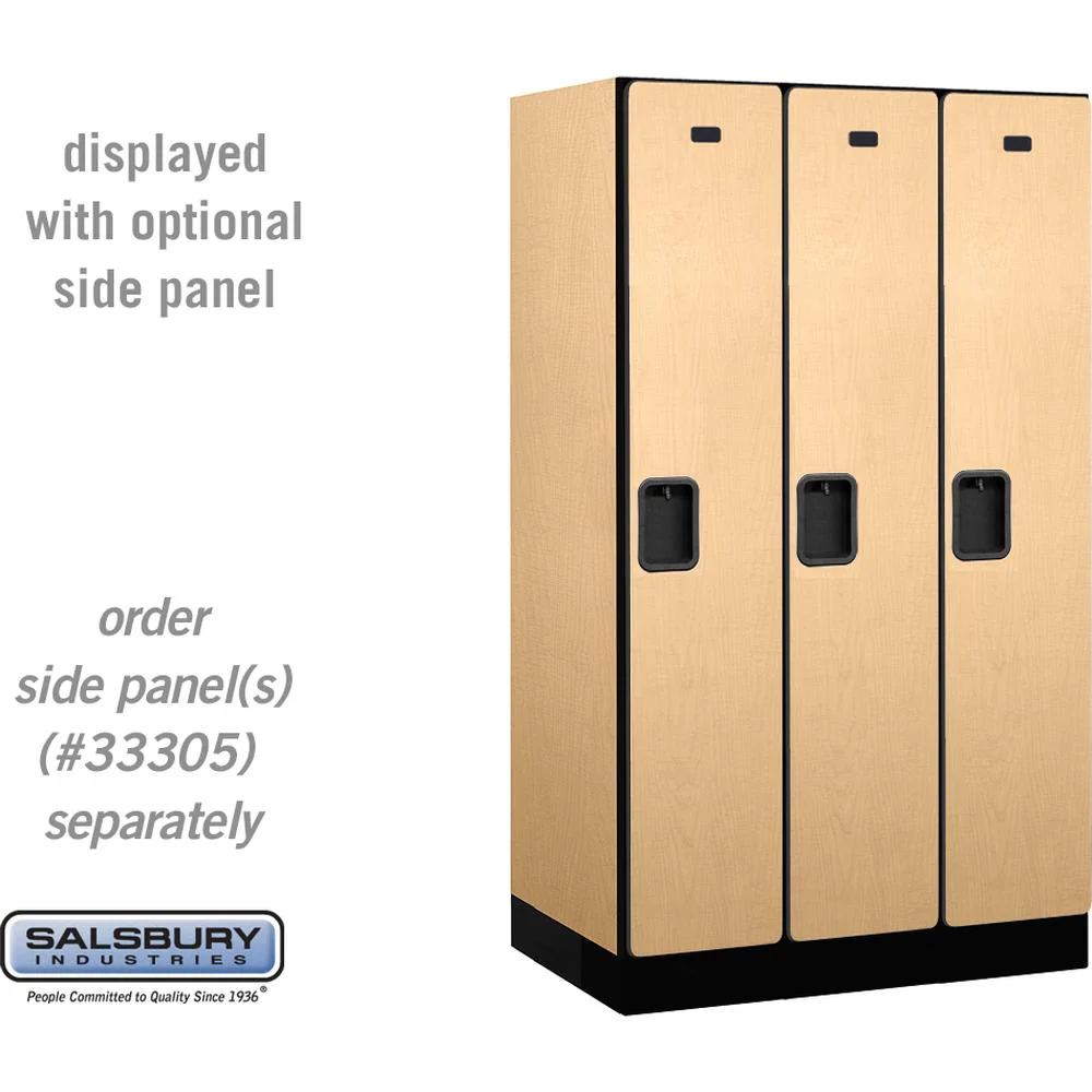 12" Wide Single Tier Designer Wood Locker - 3 Wide - 5 Feet High - 21" Deep by Salsbury - Image 32