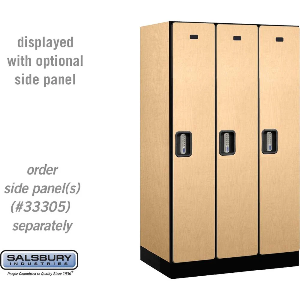 12" Wide Single Tier Designer Wood Locker - 3 Wide - 5 Feet High - 21" Deep by Salsbury - Image 35