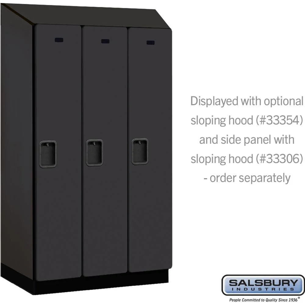 12" Wide Single Tier Designer Wood Locker - 3 Wide - 5 Feet High - 21" Deep by Salsbury - Image 7