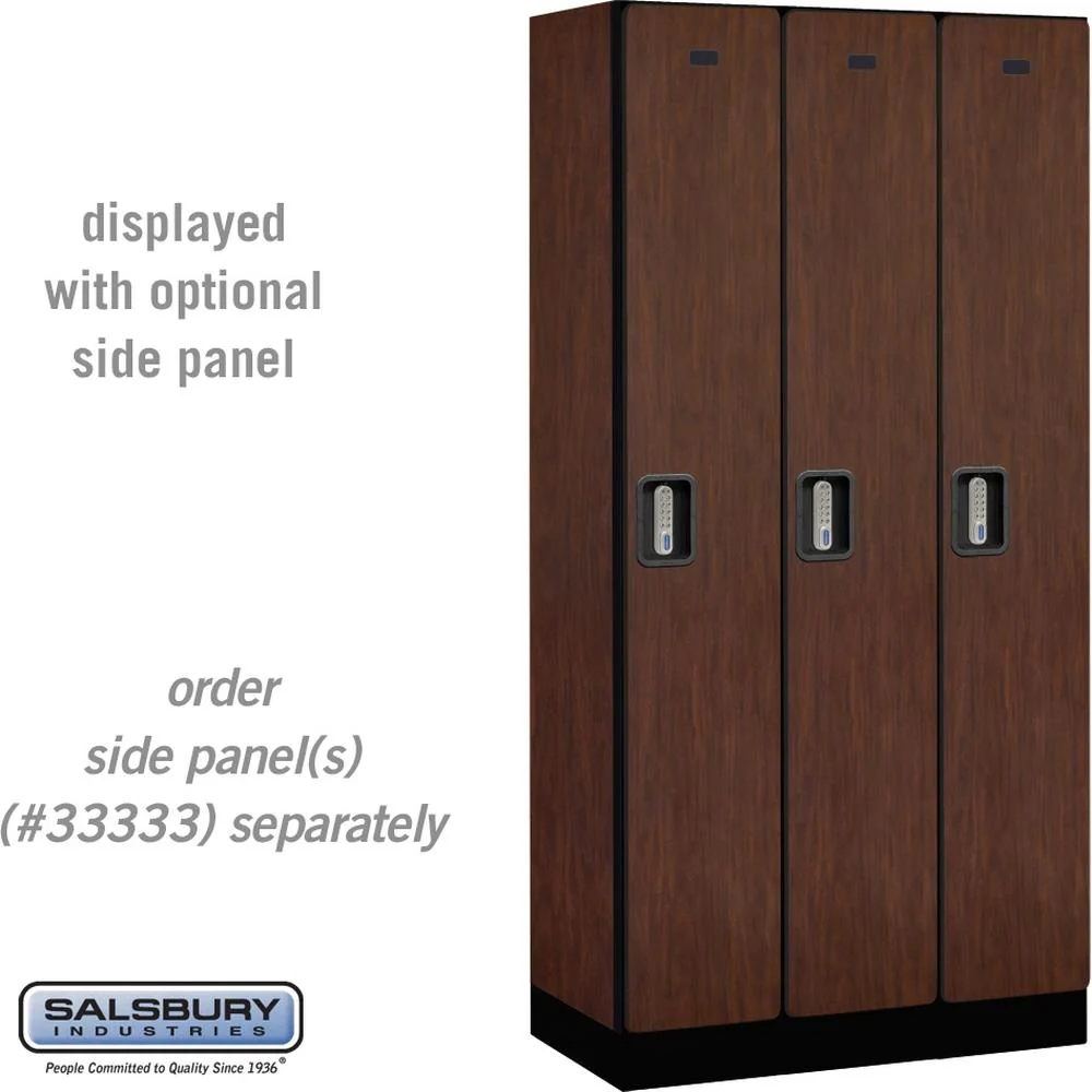 12" Wide Single Tier Designer Wood Locker - 3 Wide - 6 Feet High - 18" Deep by Salsbury - Image 30
