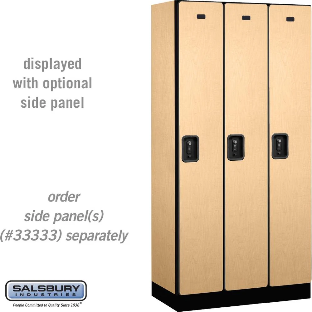 12" Wide Single Tier Designer Wood Locker - 3 Wide - 6 Feet High - 18" Deep by Salsbury - Image 34