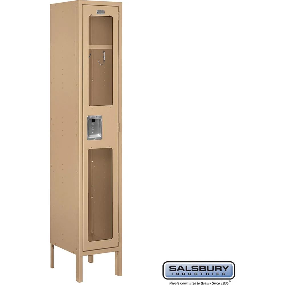 12" Wide Single Tier See-Through Metal Locker - 1 Wide - 5 Feet High - 12" Deep by Salsbury - Image 11