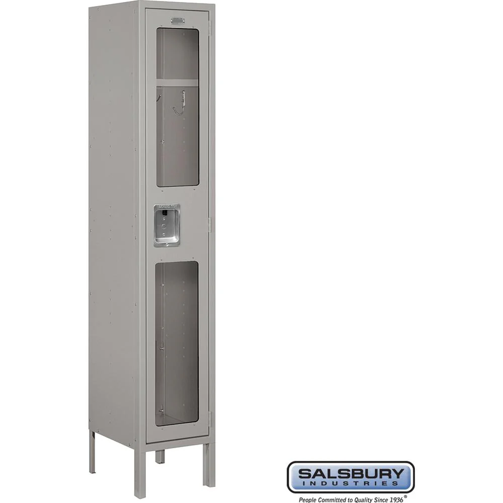 12" Wide Single Tier See-Through Metal Locker - 1 Wide - 5 Feet High - 12" Deep by Salsbury - Image 8