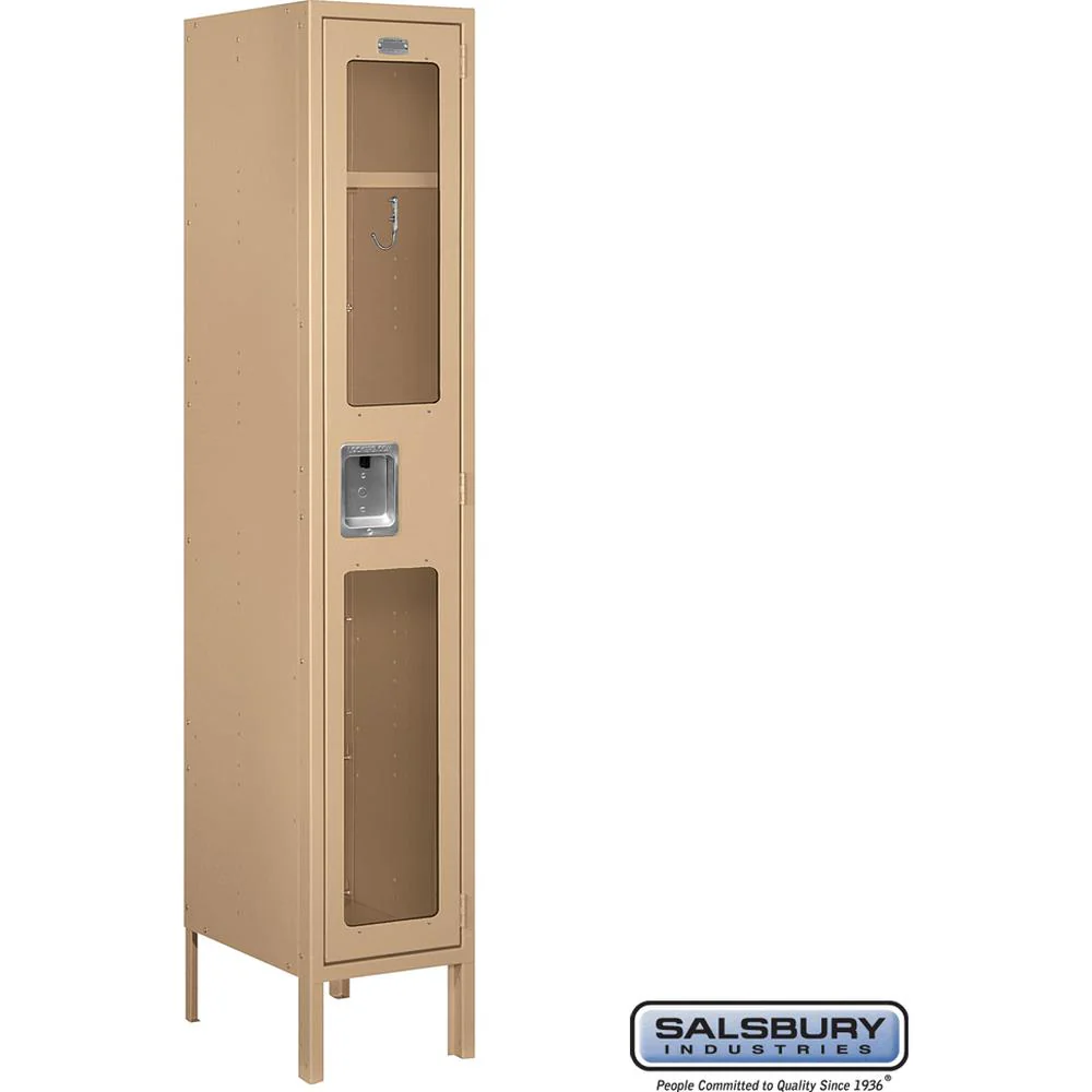 12" Wide Single Tier See-Through Metal Locker - 1 Wide - 5 Feet High - 15" Deep by Salsbury - Image 11