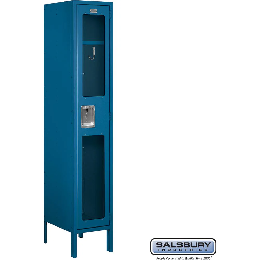 12" Wide Single Tier See-Through Metal Locker - 1 Wide - 5 Feet High - 15" Deep by Salsbury - Image 7