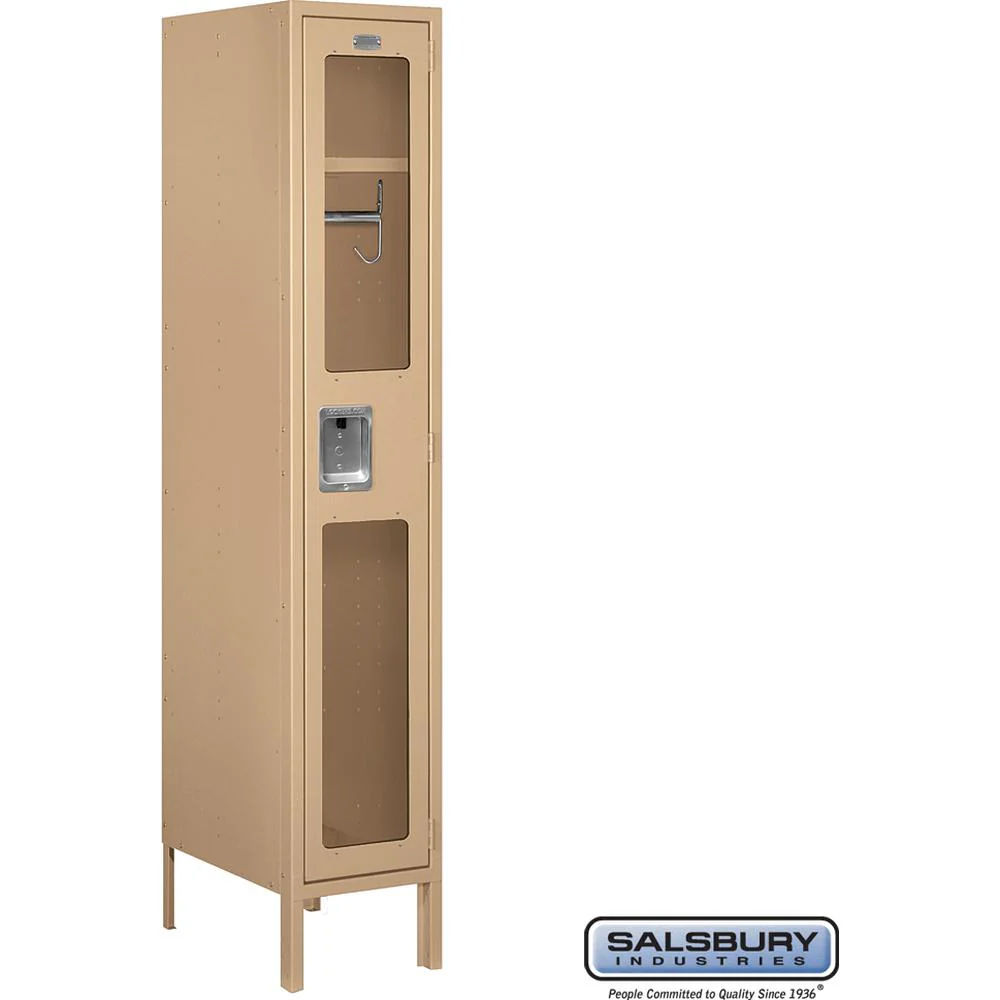 12" Wide Single Tier See-Through Metal Locker - 1 Wide - 5 Feet High - 18" Deep by Salsbury - Image 10