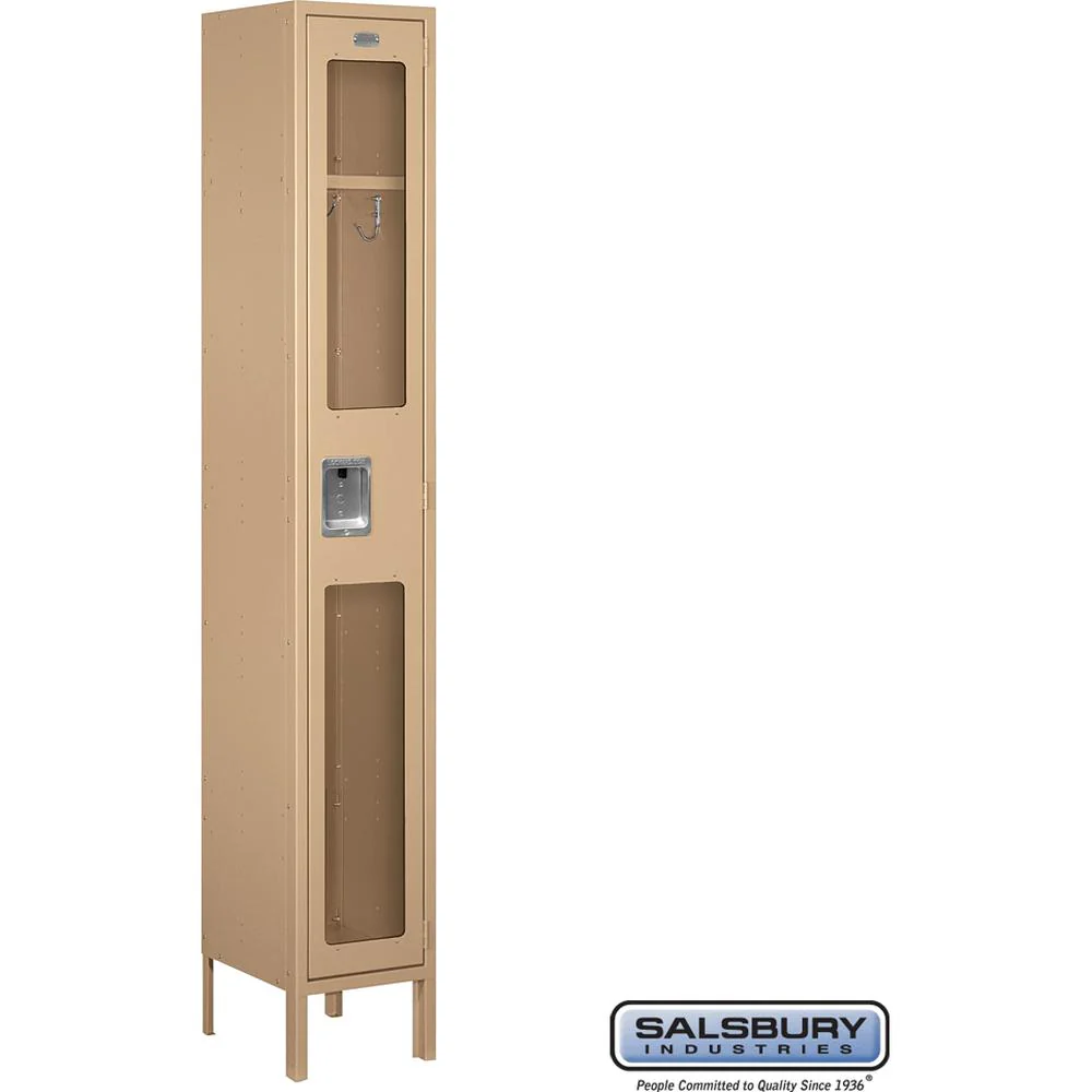 12" Wide Single Tier See-Through Metal Locker - 1 Wide - 6 Feet High - 12" Deep by Salsbury - Image 11