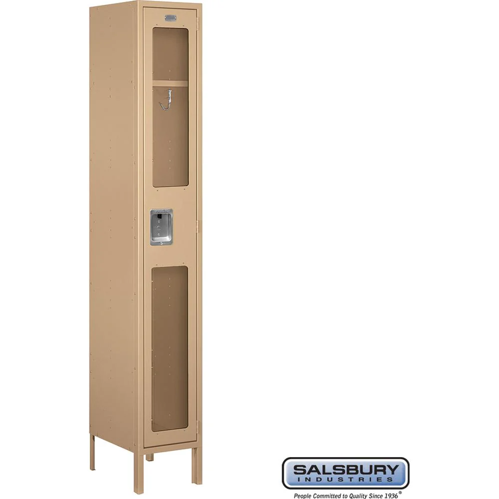 12" Wide Single Tier See-Through Metal Locker - 1 Wide - 6 Feet High - 15" Deep by Salsbury - Image 11