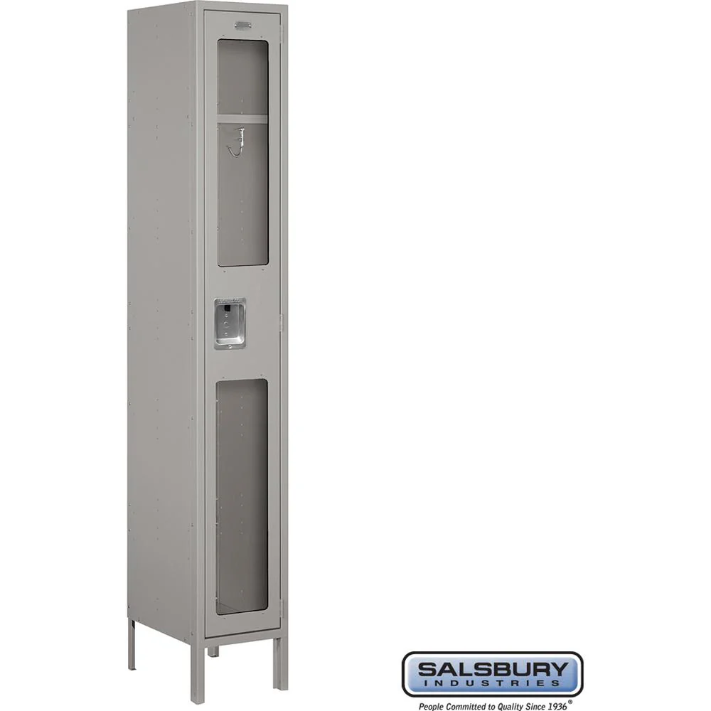 12" Wide Single Tier See-Through Metal Locker - 1 Wide - 6 Feet High - 15" Deep by Salsbury - Image 9