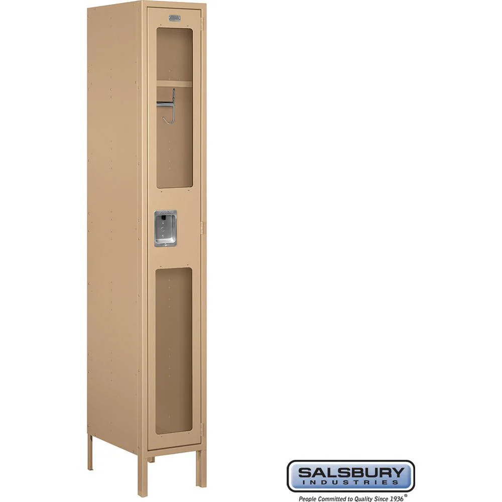 12" Wide Single Tier See-Through Metal Locker - 1 Wide - 6 Feet High - 18" Deep by Salsbury - Image 11