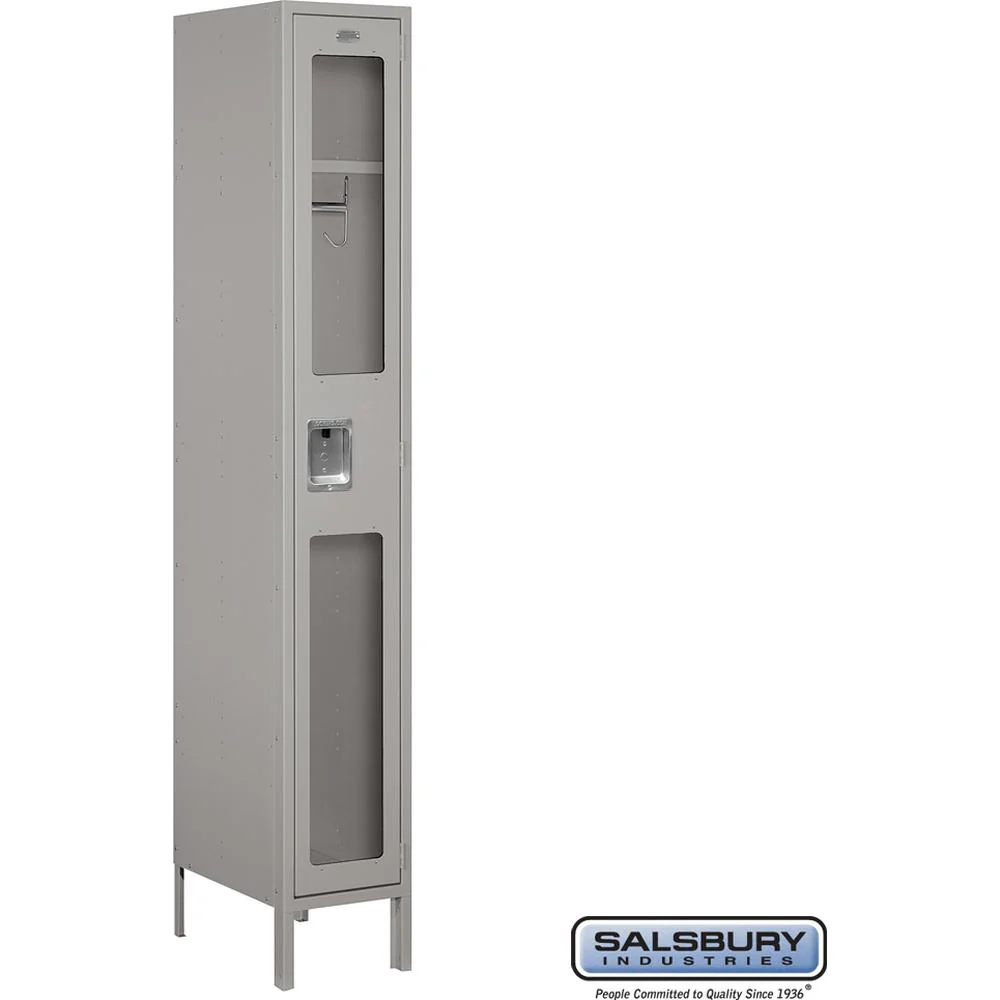 12" Wide Single Tier See-Through Metal Locker - 1 Wide - 6 Feet High - 18" Deep by Salsbury - Image 8