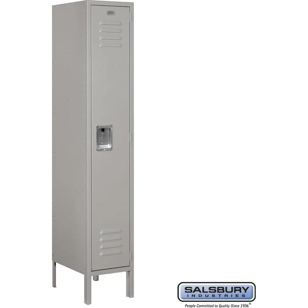 12" Wide Single Tier Standard Metal Locker - 1 Wide - 5 Feet High - 15" Deep by Salsbury - Image 7