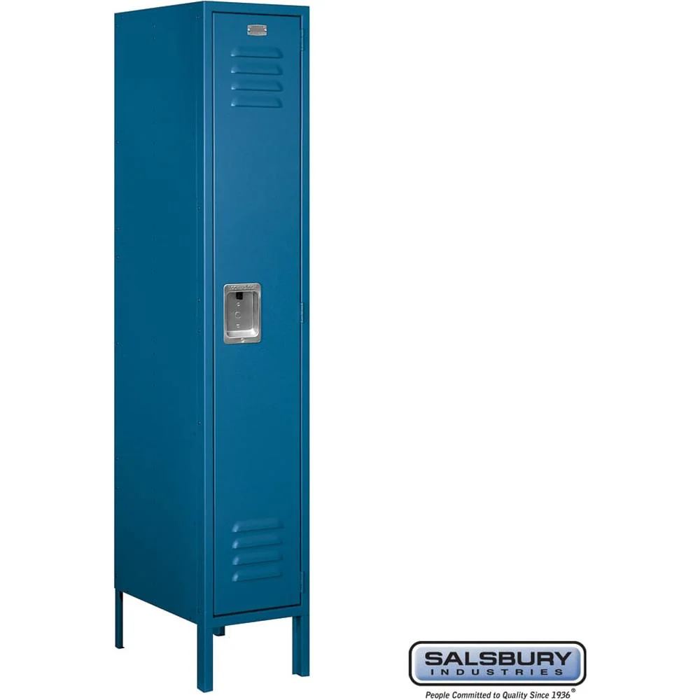 12" Wide Single Tier Standard Metal Locker - 1 Wide - 5 Feet High - 18" Deep by Salsbury - Image 6