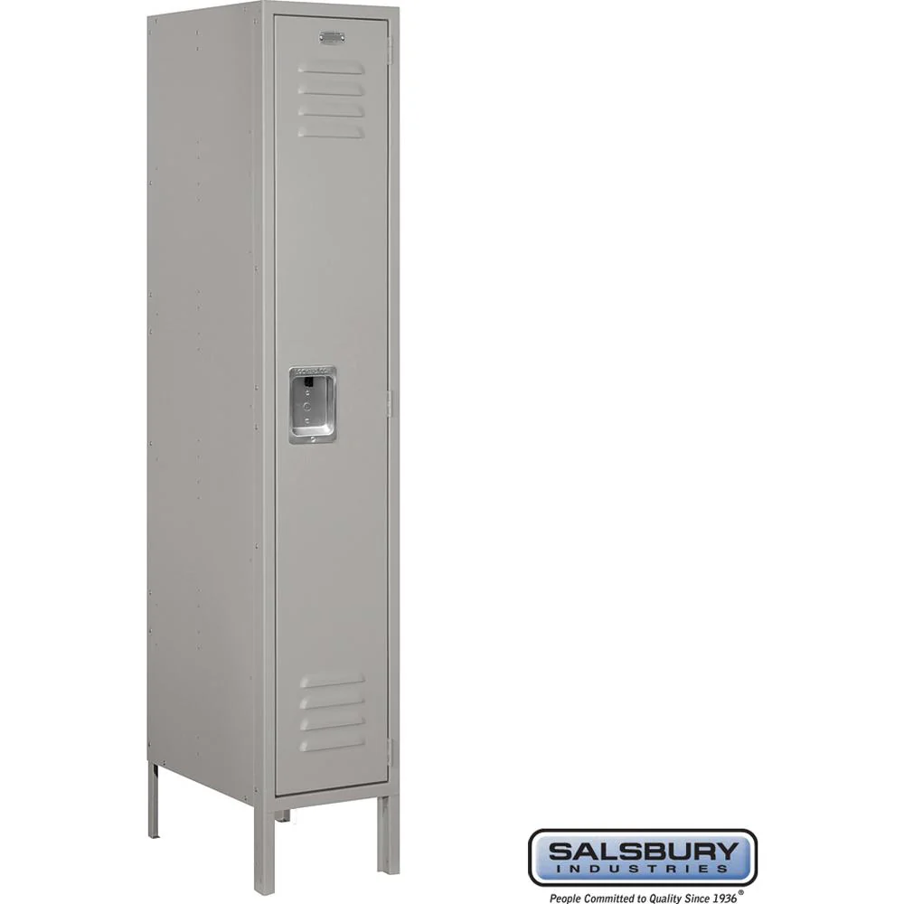 12" Wide Single Tier Standard Metal Locker - 1 Wide - 5 Feet High - 18" Deep by Salsbury - Image 7
