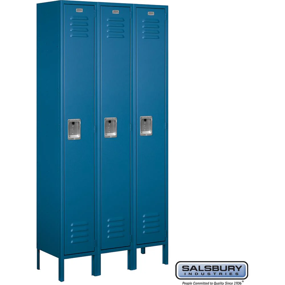 12" Wide Single Tier Standard Metal Locker - 3 Wide - 6 Feet High - 12" Deep by Salsbury - Image 5