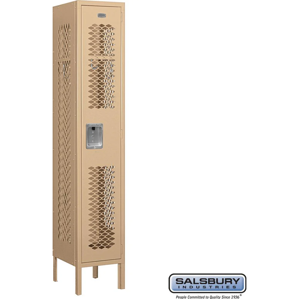 12" Wide Single Tier Vented Metal Locker - 1 Wide - 5 Feet High - 12" Deep by Salsbury - Image 6