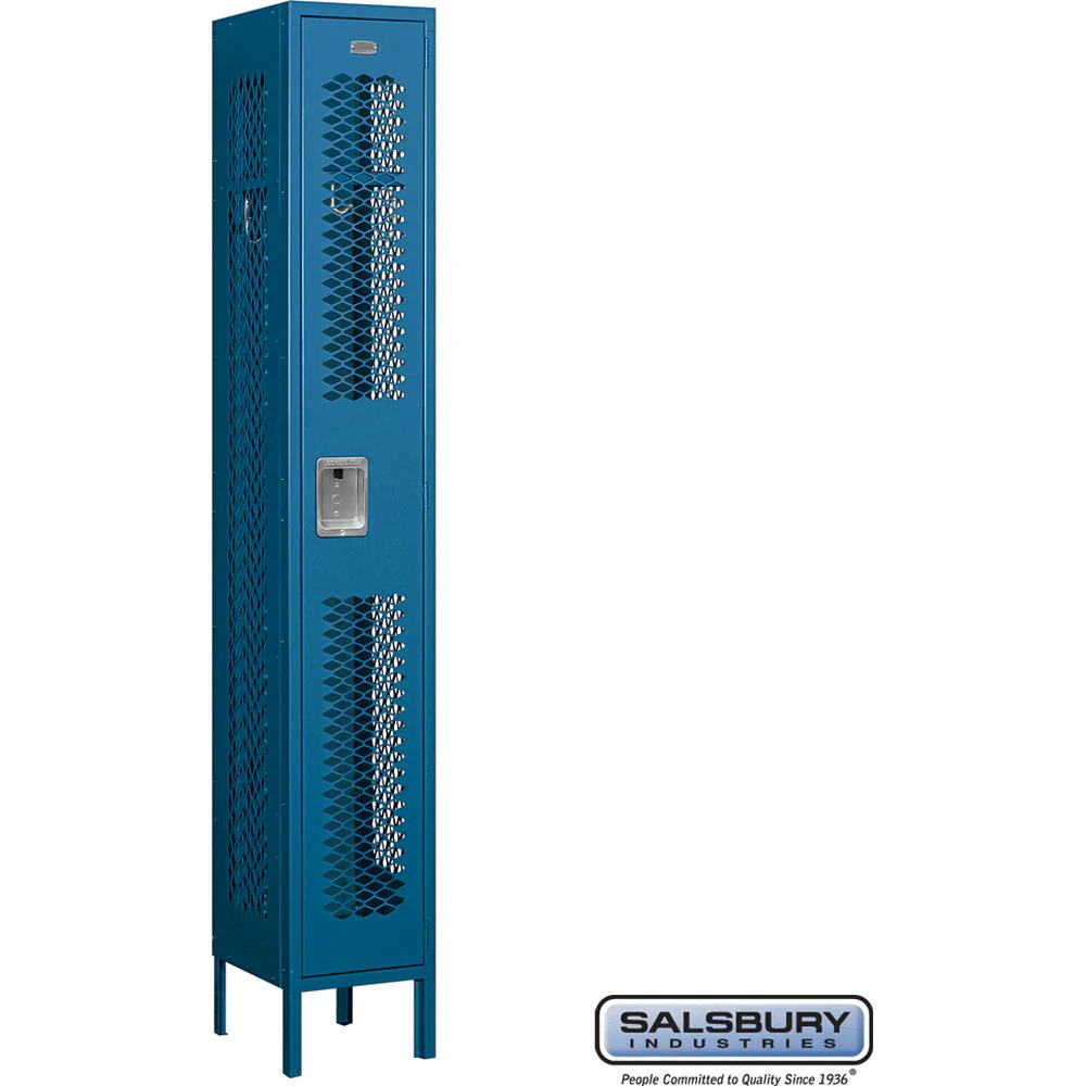 12" Wide Single Tier Vented Metal Locker - 1 Wide - 6 Feet High - 12" Deep by Salsbury - Image 6