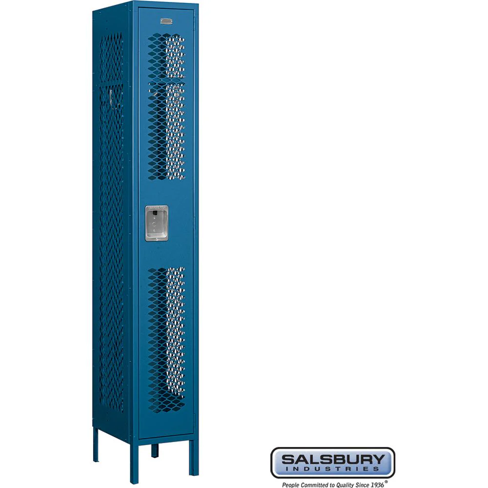 12" Wide Single Tier Vented Metal Locker - 1 Wide - 6 Feet High - 15" Deep by Salsbury - Image 6