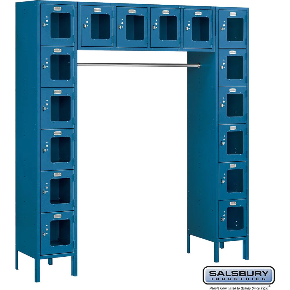12" Wide Six Tier Box Style Bridge See-Through Metal Locker - 16 Box - 18" Deep by Salsbury - Image 6