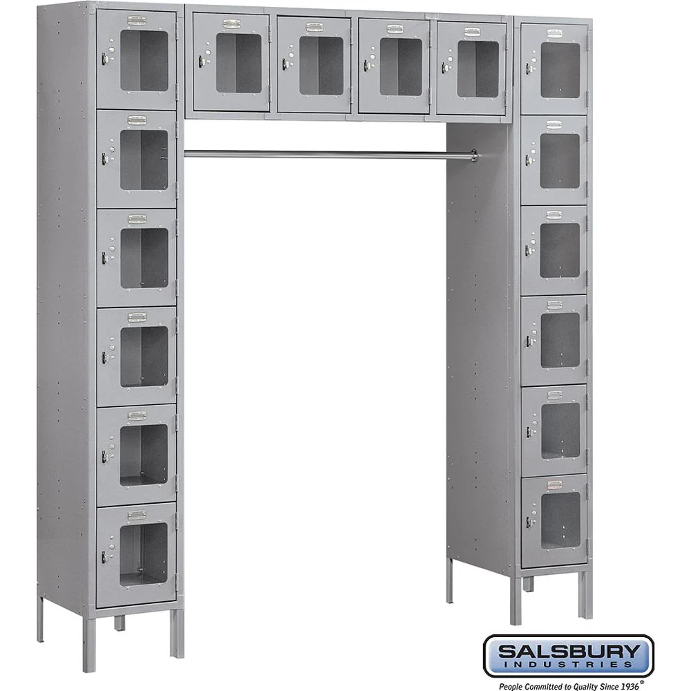 12" Wide Six Tier Box Style Bridge See-Through Metal Locker - 16 Box - 18" Deep by Salsbury - Image 8