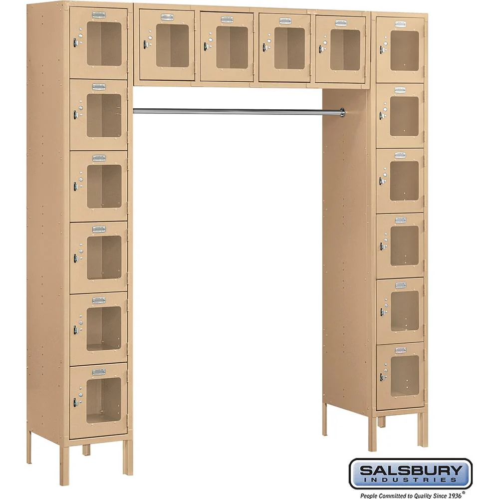 12" Wide Six Tier Box Style Bridge See-Through Metal Locker - 16 Box - 18" Deep by Salsbury - Image 9