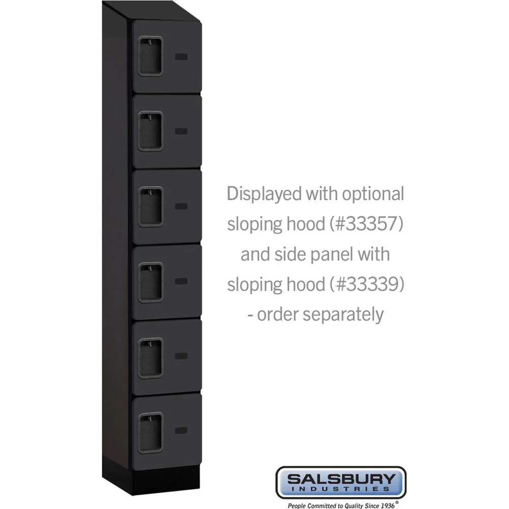 12" Wide Six Tier Box Style Designer Wood Locker - 1 Wide - 6 Feet High - 15" Deep by Salsbury - Image 2