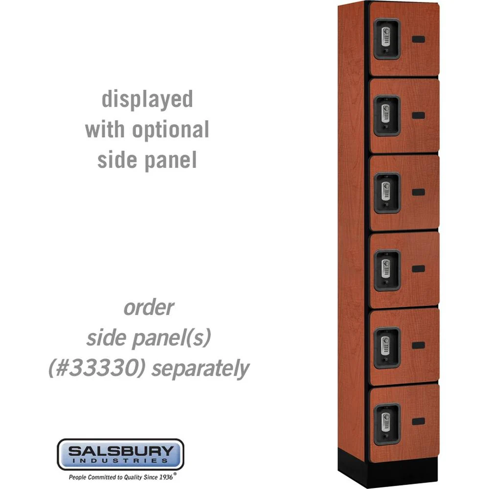 12" Wide Six Tier Box Style Designer Wood Locker - 1 Wide - 6 Feet High - 15" Deep by Salsbury - Image 21