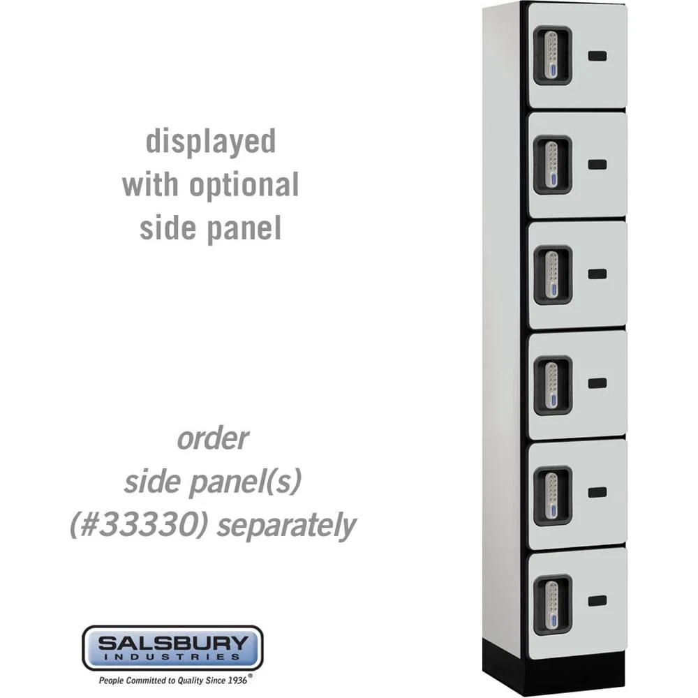 12" Wide Six Tier Box Style Designer Wood Locker - 1 Wide - 6 Feet High - 15" Deep by Salsbury - Image 25