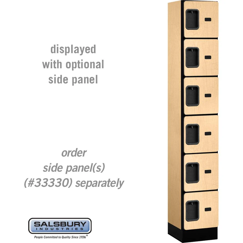12" Wide Six Tier Box Style Designer Wood Locker - 1 Wide - 6 Feet High - 15" Deep by Salsbury - Image 32
