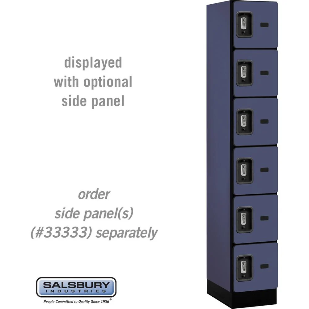 12" Wide Six Tier Box Style Designer Wood Locker - 1 Wide - 6 Feet High - 18" Deep by Salsbury - Image 16