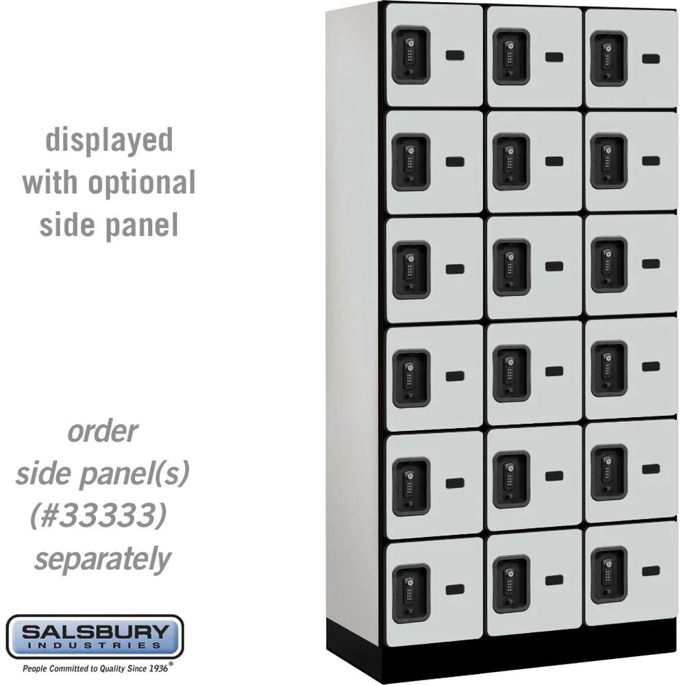 12" Wide Six Tier Box Style Designer Wood Locker - 3 Wide - 6 Feet High - 18" Deep by Salsbury - Image 24