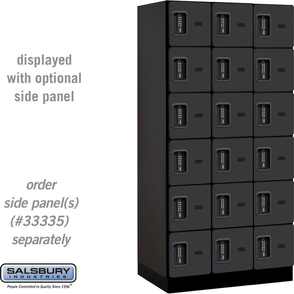 12" Wide Six Tier Box Style Designer Wood Locker - 3 Wide - 6 Feet High - 21" Deep by Salsbury - Image 8
