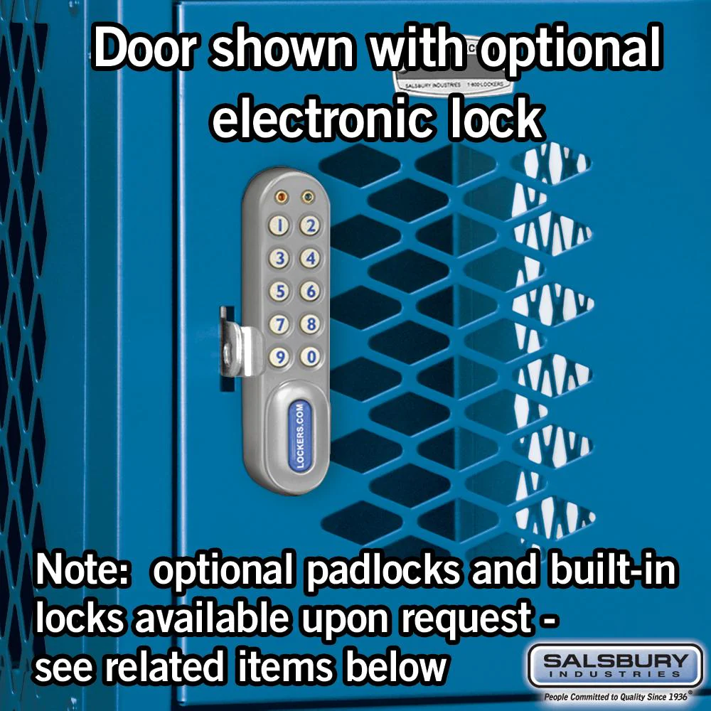 12" Wide Six Tier Box Style Vented Metal Locker - 3 Wide - 6 Feet High - 15" Deep by Salsbury - Image 5