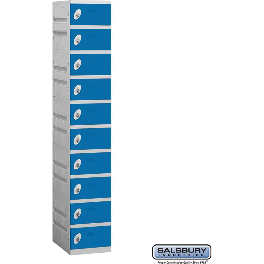 12" Wide Ten Tier Plastic Locker - 1 Wide - 6 Feet High - 18" Deep by Salsbury - Image 4