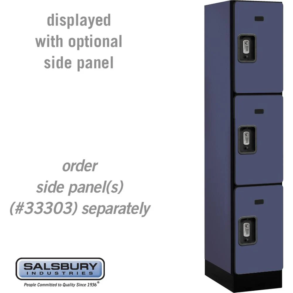 12" Wide Triple Tier Designer Wood Locker - 1 Wide - 5 Feet High - 18" Deep by Salsbury - Image 16