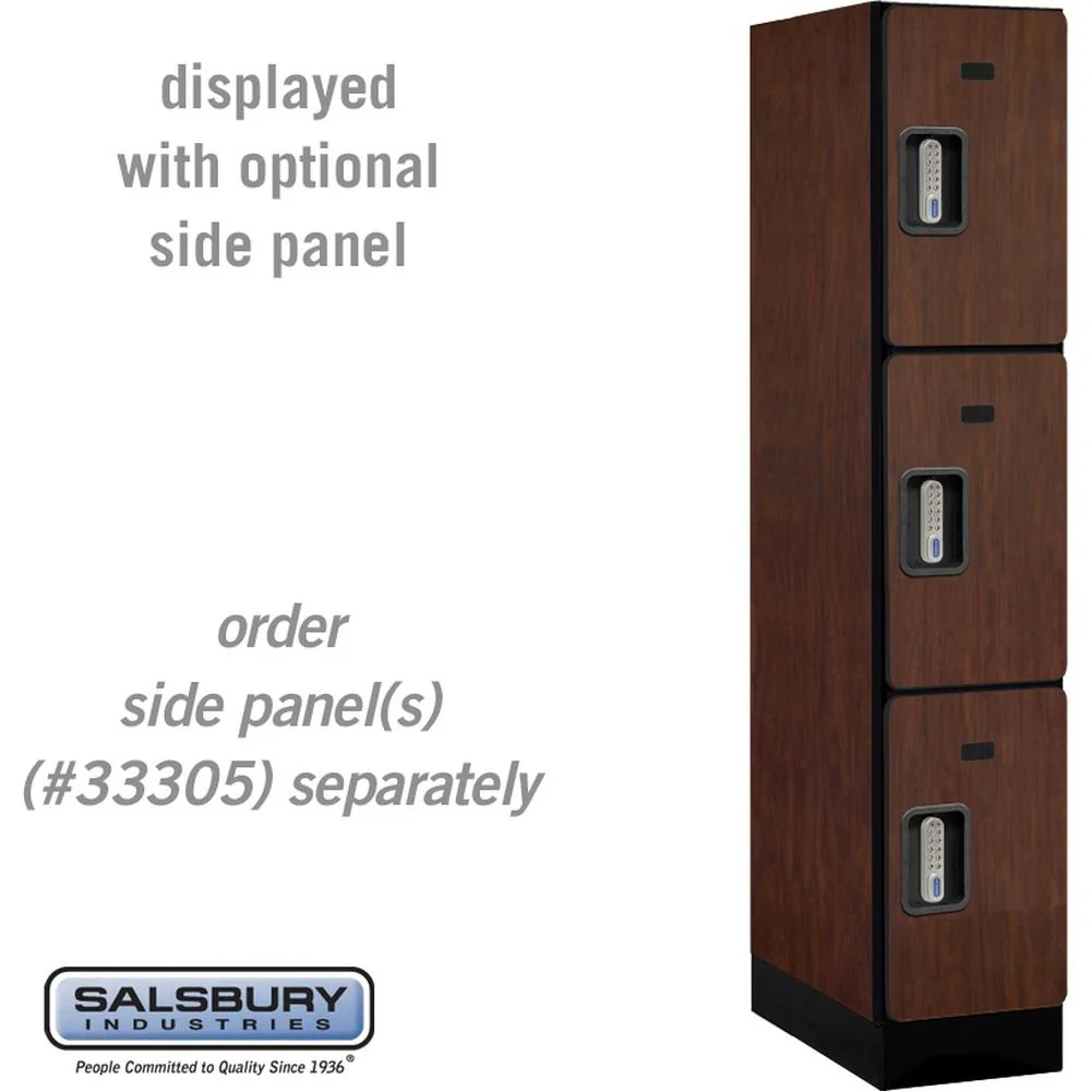 12" Wide Triple Tier Designer Wood Locker - 1 Wide - 5 Feet High - 21" Deep by Salsbury - Image 30